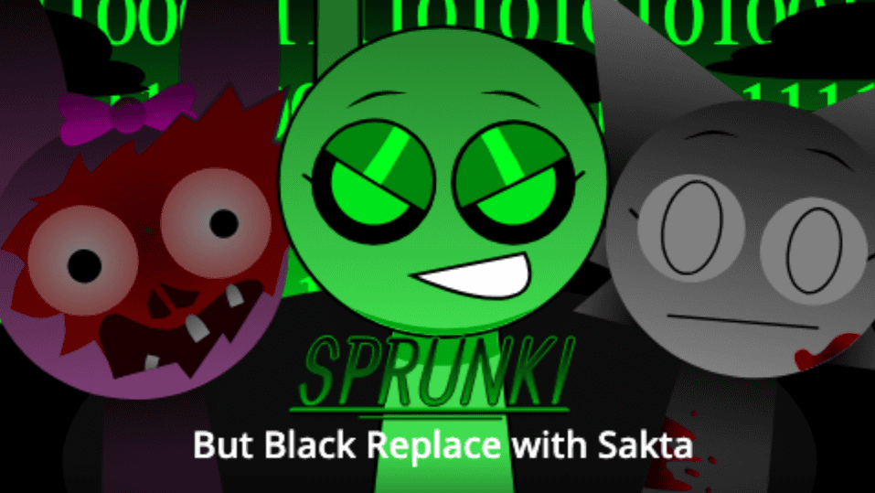 Sprunki But Black Replace with Sakta